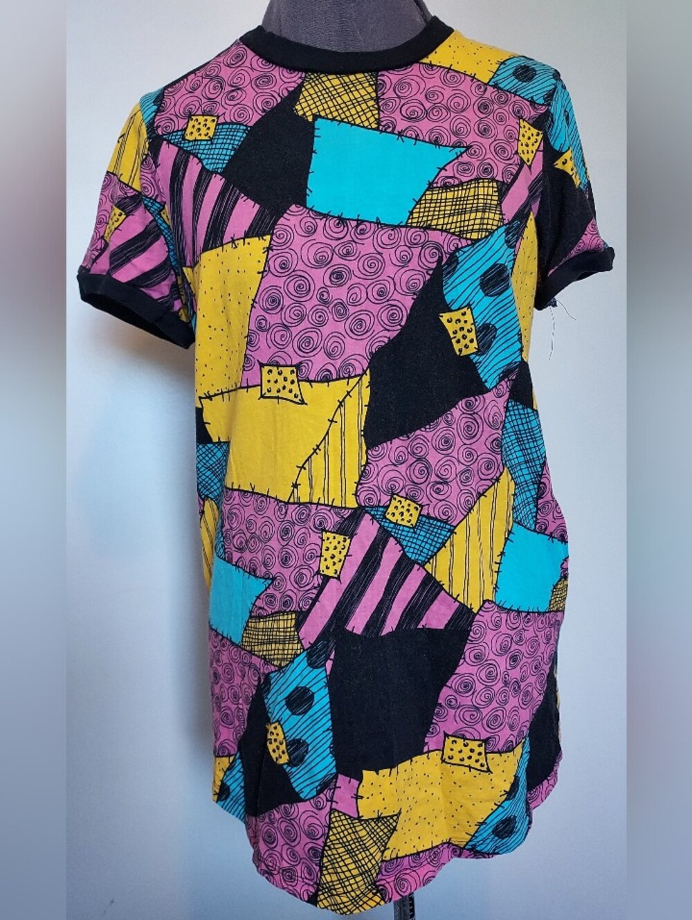 Disney Nightmare Before Christmas Sally T Shirt Dress Goth Women’s Size XSmall